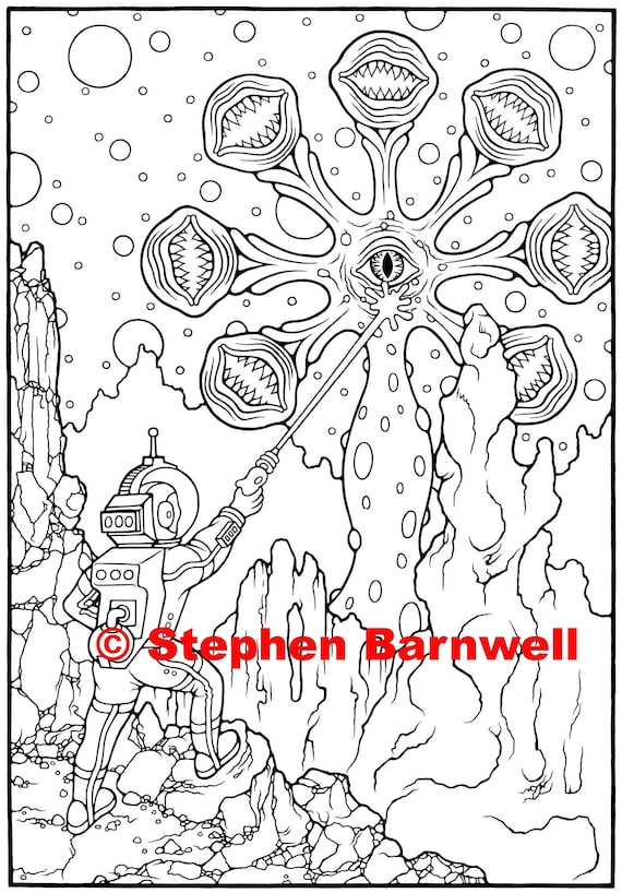 Alien Human Coloring Pages  Monster coloring pages, Space coloring pages,  Toy story coloring pages