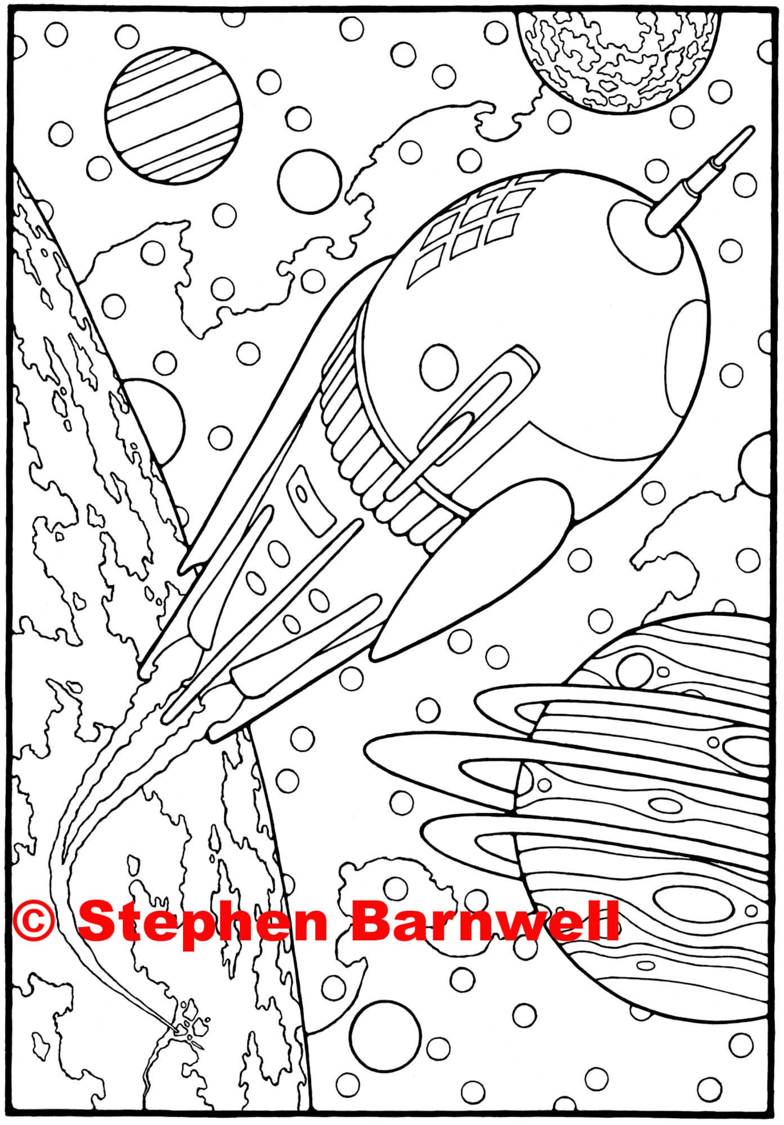 Free Printable Sci Fi Adult Coloring Pages