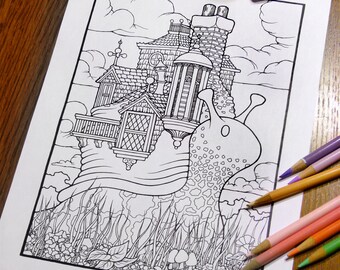 Fantasy Coloring Pages - Digital Download - Coloring Page - Colouring Pages