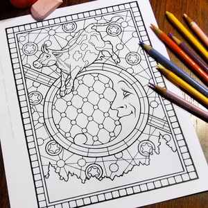 Fantasy Malvorlagen - Digitaler Download - Malseite - Ausmalbilder