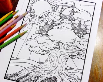 Fantasy Coloring Pages - Digital Download - Coloring Page - Colouring Pages