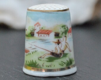 Vintage China Thimble Valencia Cathedral Souvenir Catedral De Valencia Sewing Notions Safarni Org