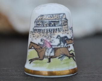 Vintage china thimble Holiday Souvenir Scotland Moffat