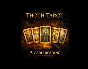Personalised Thoth Tarot Reading PDF | 5 Card Tarot Spread Report | Focused Tarot Interpretation | Spiritual Guidance