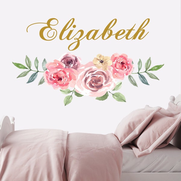 Floral Wall Decals Etsy