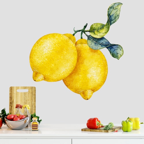 Lemon Wall Decal Removable Lemon Stickers for Walls Fruit Etsy