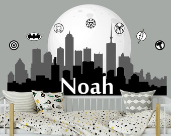 Wall Fabric Famous City Sao Paulo Wall Decal Vinyl Decal Removable and Reusable FamousCityUScolor096ET