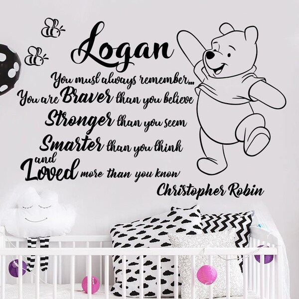 Winnie the Pooh Wall Decal Etsy