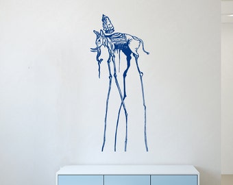 Wall Decals Salvador Dali Elephant Decal Vinyl Sticker Home Decor Indian  Art Murals Bedroom Dorm Boho Bohemian Bedding L350 - Etsy