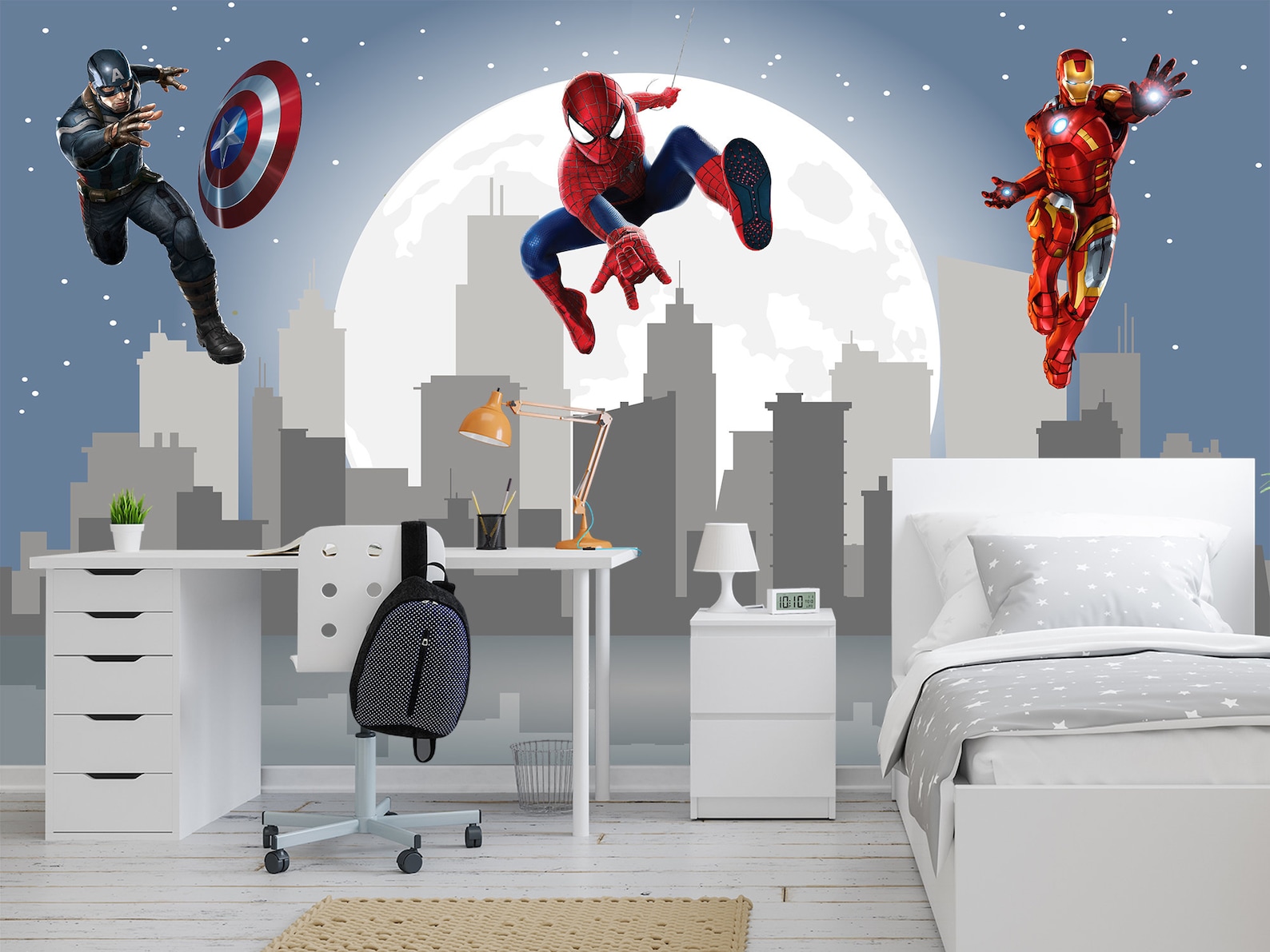 Superhero Wallpaper Peel and Stick Boys Room - Wall Art Decor Nursery ...