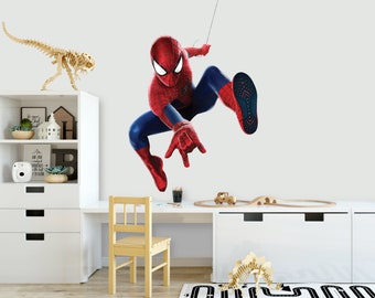 Large Spiderman Sticker, Superhero Giant Wall Decal, Jumbo Spiderman Mural For Boy Bedroom, Playroom, Kids Nursery Wall Decor