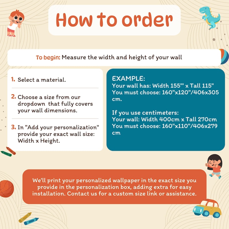 a poster with instructions on how to order
