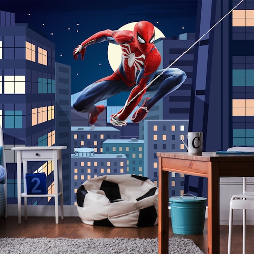 Spiderman Removable Wallpaper Peel and Stick Boys Room - Etsy Spiderman Removable Wallpaper Peel and Stick Boys Room - Etsy