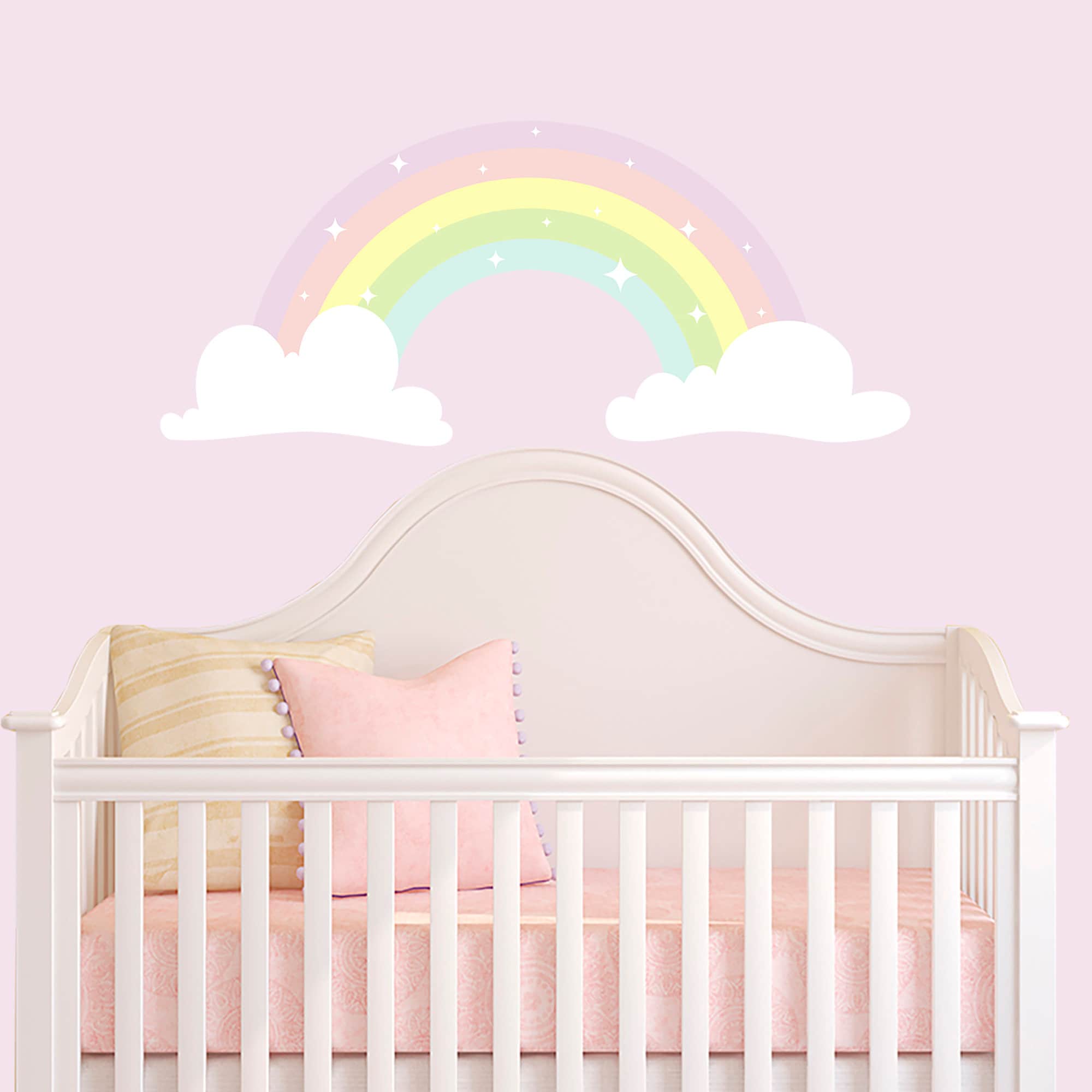 Rainbow Wall Decal for Girls Bedroom - Rainbow Wall Decor Girl Room ...