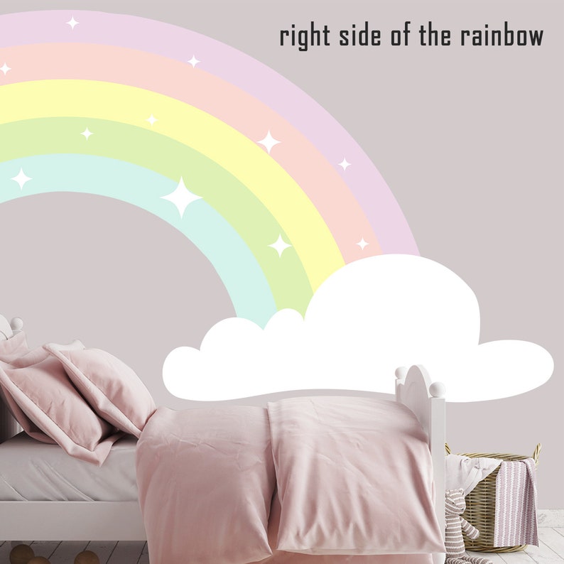 Pastel Rainbow Wall Decal Girl and Boy Nursery. Half Rainbow Etsy