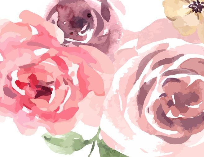 Name Wall Decal Flower Floral Wall Sticker Peel and Stick Etsy