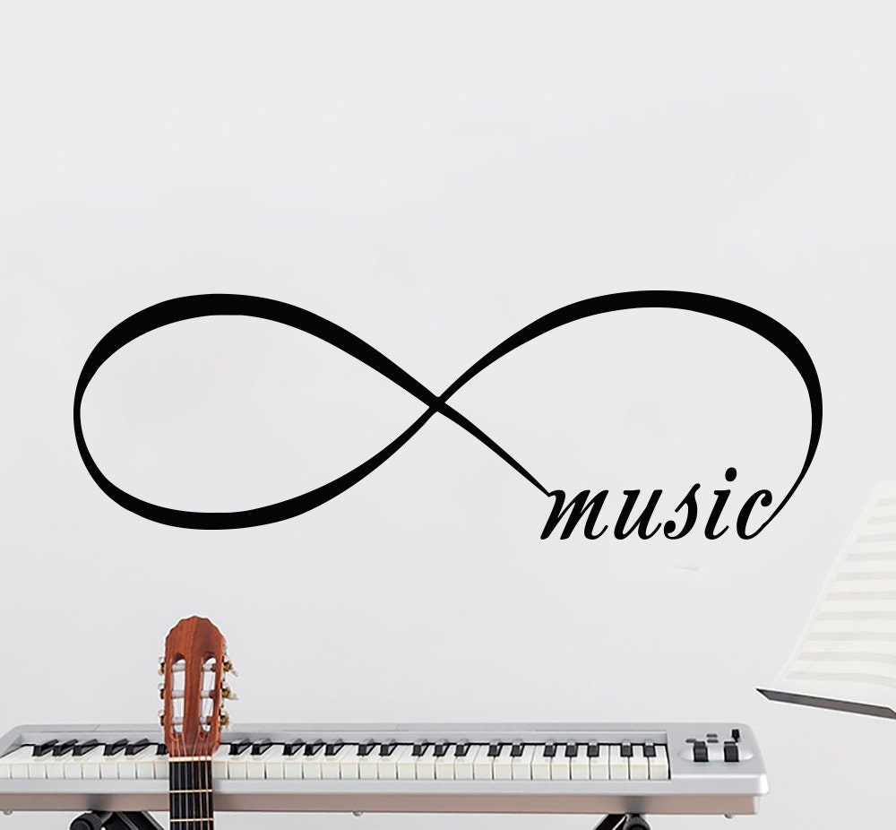 Music Infinity Symbol Wall Decals Music Infinity Loop Vinyl Etsy