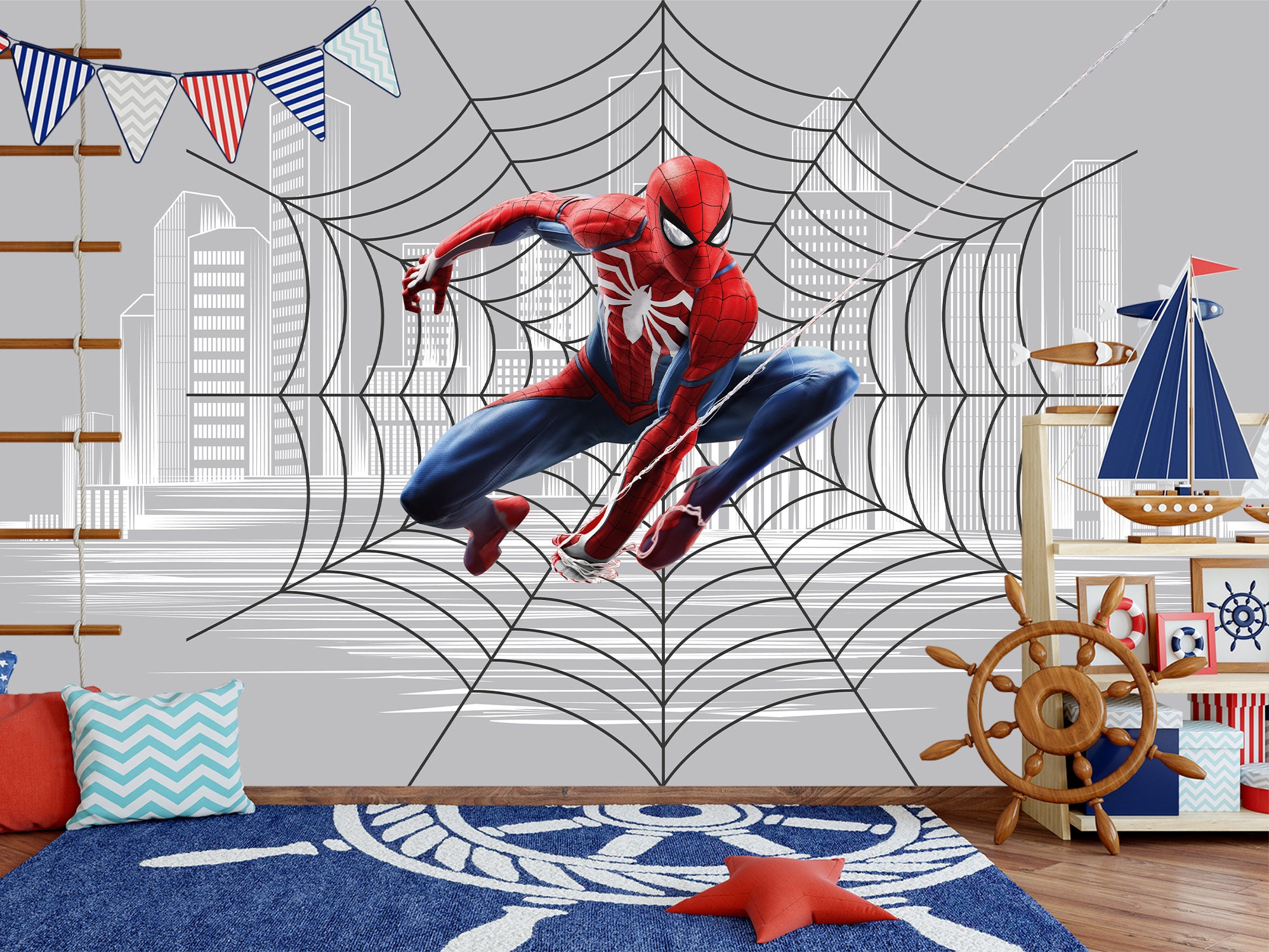 スパイダーマン3Dライト　壁掛けインテリア Amazon.co.jp: スパイダーマン グッズ ウォールライト LED