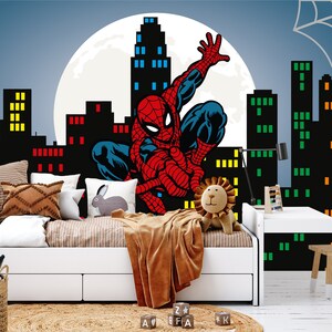 Wallpaper Spiderman Peel and Stick for Boy's Room - Etsy