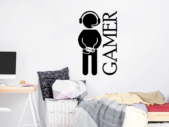 Video Game Wall Decal Video Game Vinyl Stickers Video Game Wall Art Gamer Decal Nursery Bedroom Decor Boy Gaming Room Wall Decal Nl247