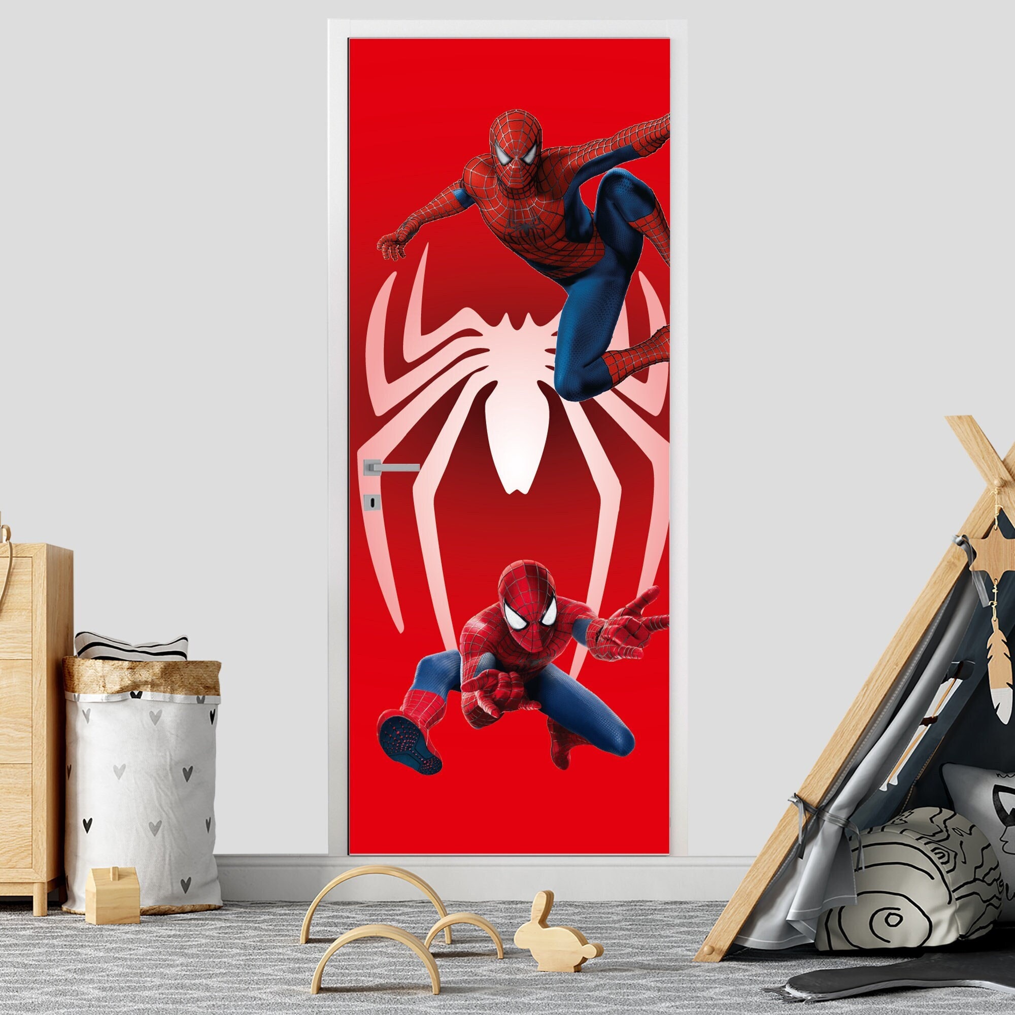 Discover Couverture de Porte Spiderman