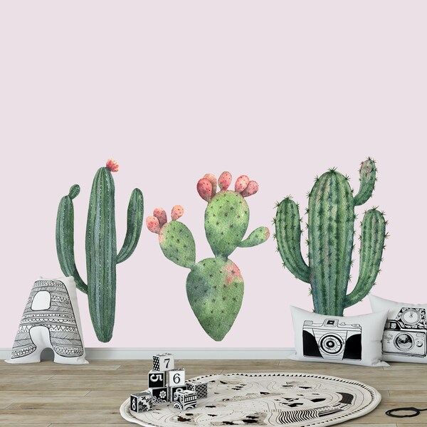 Cactus Wall Decal Etsy