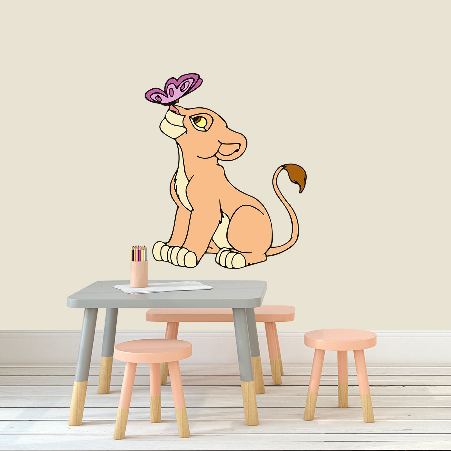 Lion King Wall Decal Art Nursery Baby Room. Color Lion With Etsy
