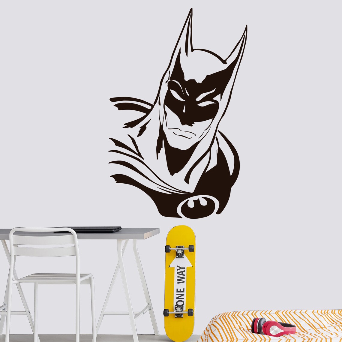 Batman Wall Decal Nursery. Vinyl Sticker Comics Superhero Kids Etsy