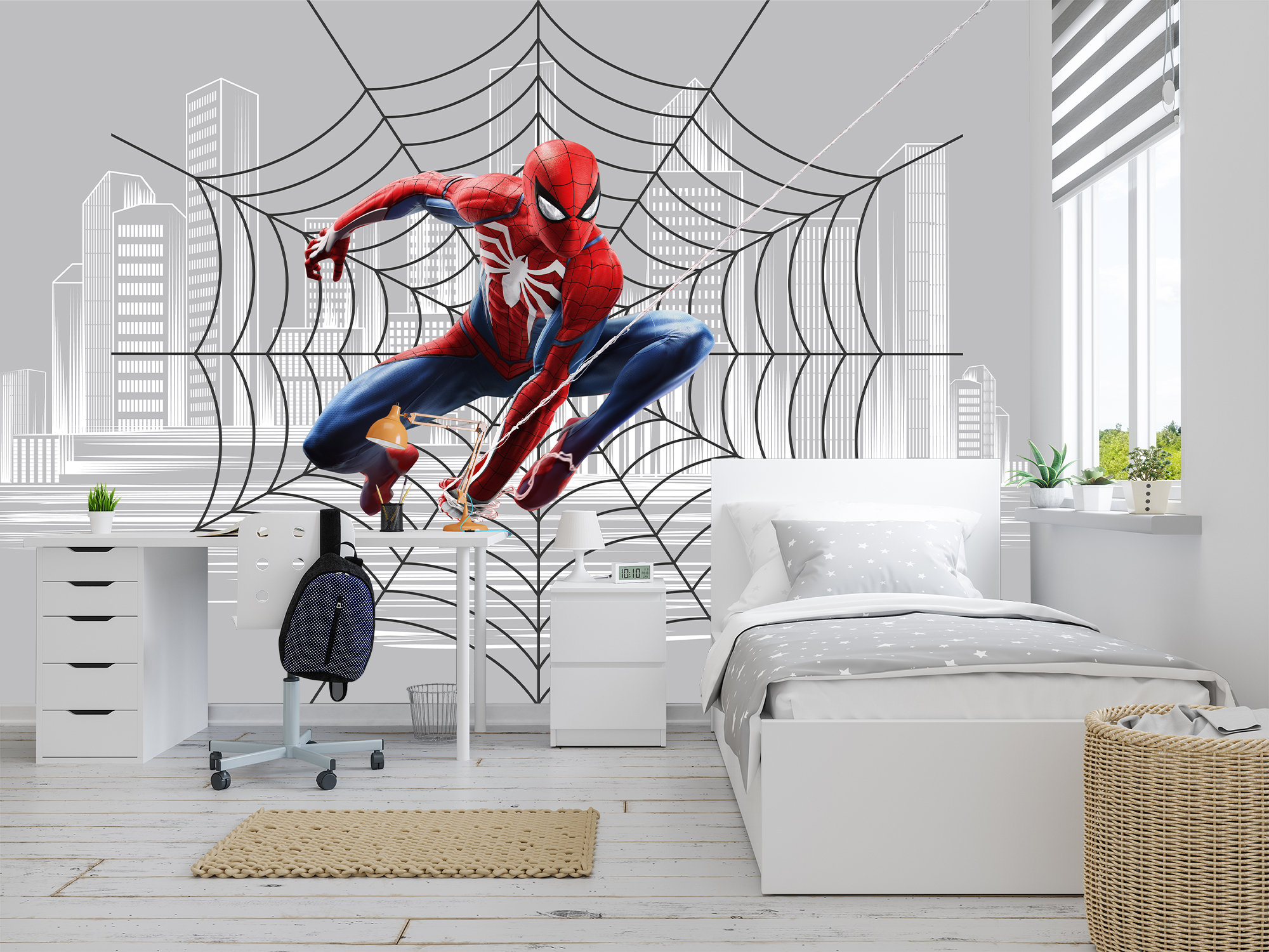 Spiderman Wallpaper Peel and Stick for Boys Bedroom