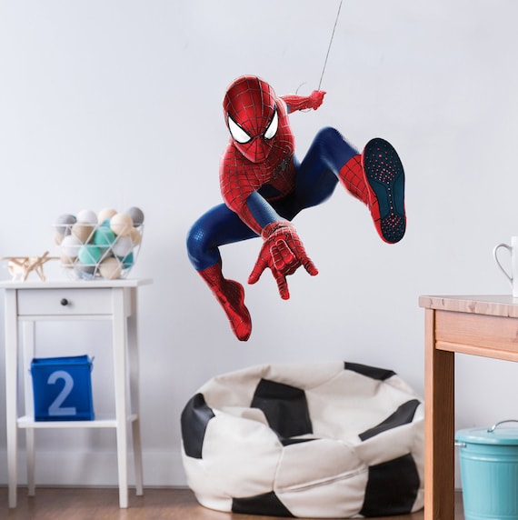 Spiderman Stickers Muraux DIY Amovible Spiderman Enfants Sur Le