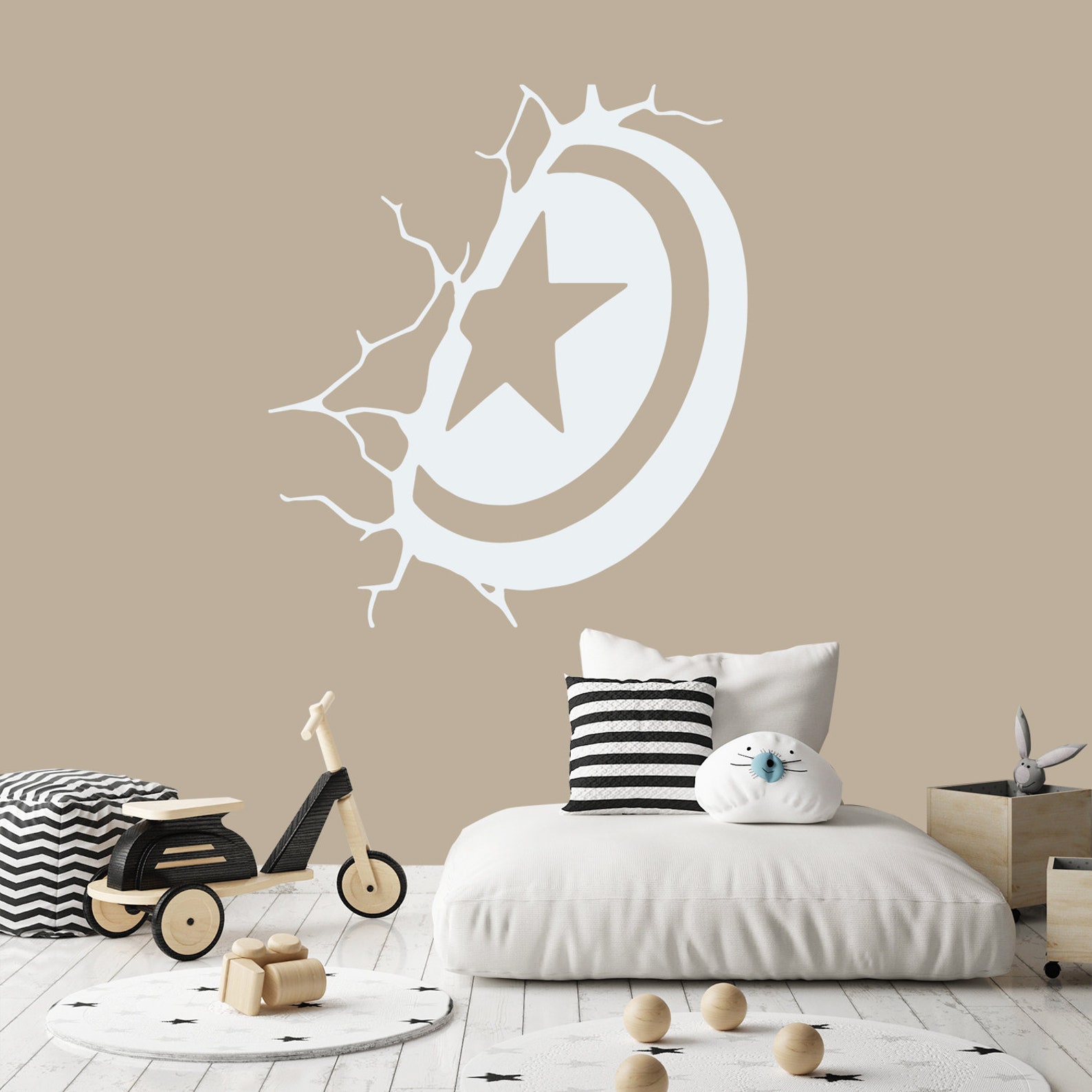 Captain America Shield Vinyl Decor. Wall Decal Nursury. Etsy