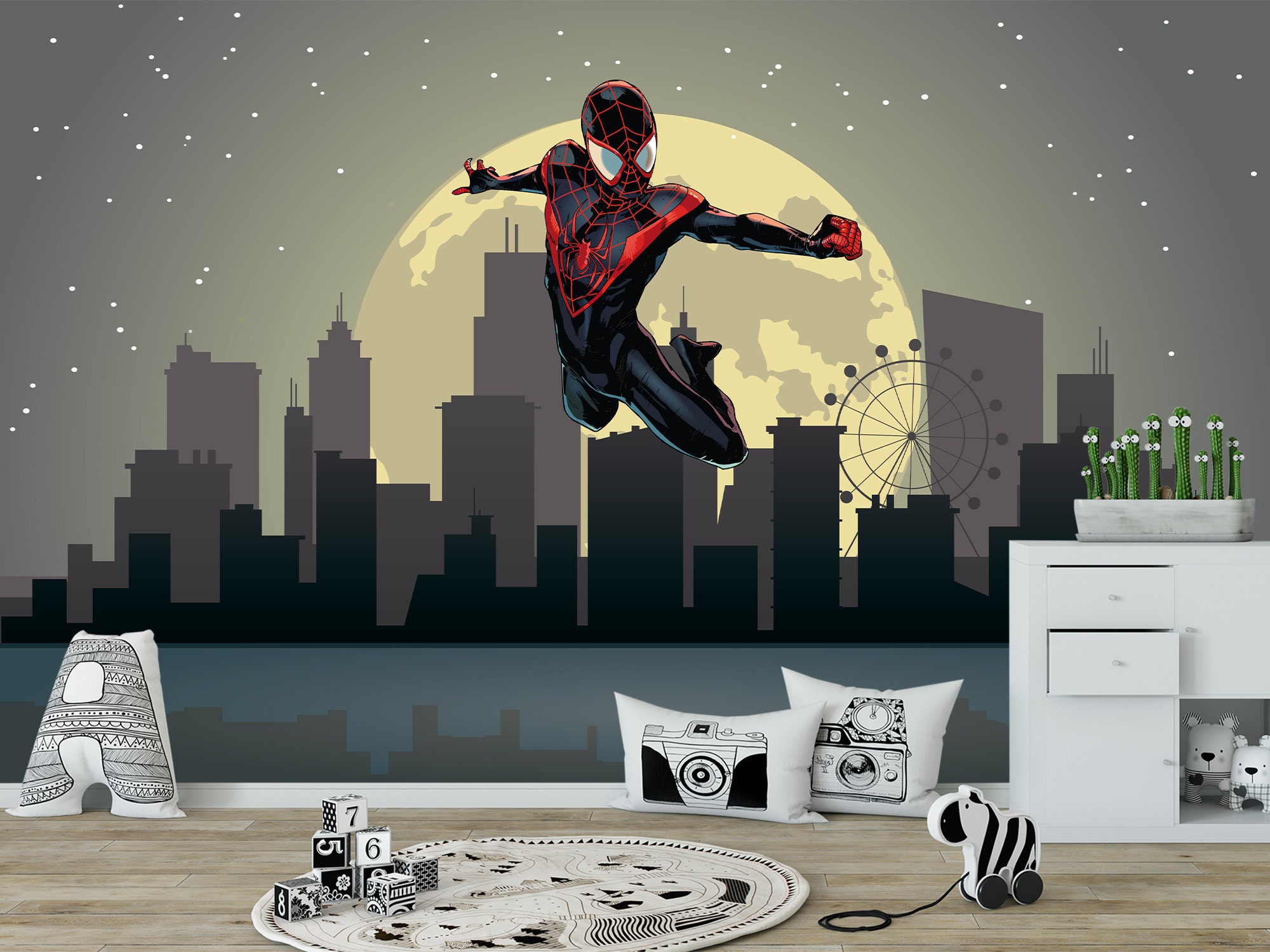 Murale Spiderman Spider-man Fond décran de décoration murale Spiderman de  décoration de pépinière Papier peint pour enfants Ref 018 -  Canada