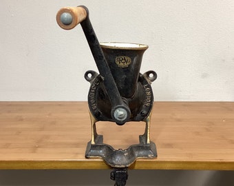 Vintage SPONG & Co LTD No. 2 Coffee Grinder Mill Hand Crank Table or Wall Mount