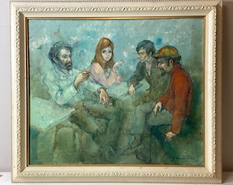 Vintage 1969 Antonio Gonzalez Collado Original Oil Painting Framed Art
