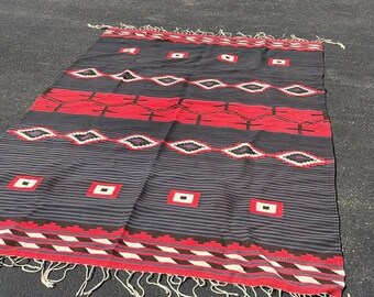 Vintage Zapotec Navajo Moki Style Saltillo Blanket/Rug 9’ x5’8”
