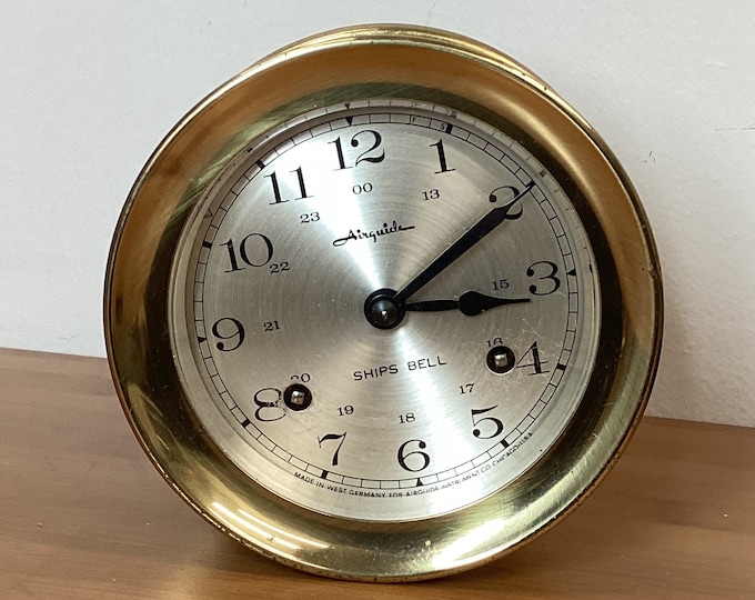 Vintage Airguide Ships Bell Clock West Germany Etsy