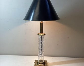 Vintage Waterford Crystal Killarney Kinsale Cut Glass Table Lamp