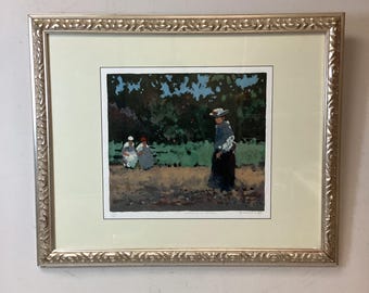 Vintage Frederick McDuff Autumn Parc Monclair Signed and Numbered Serigraph Framed Art