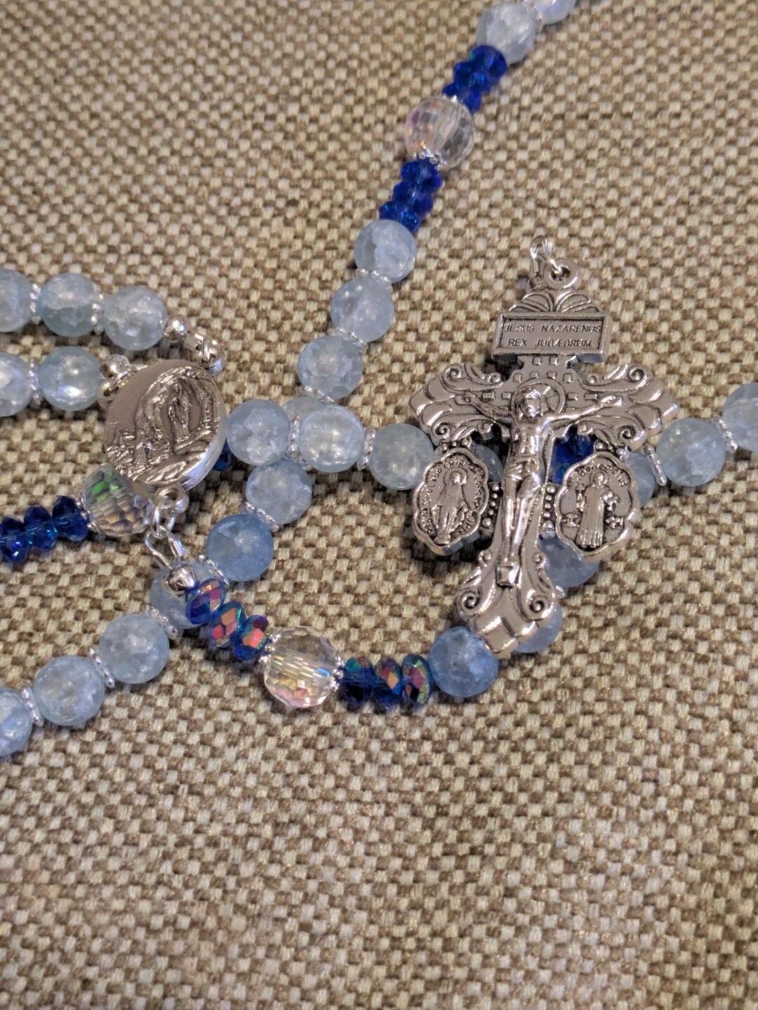 Our Lady of Lourdes Rosary: Including Holy Water From Lourdes France - Etsy