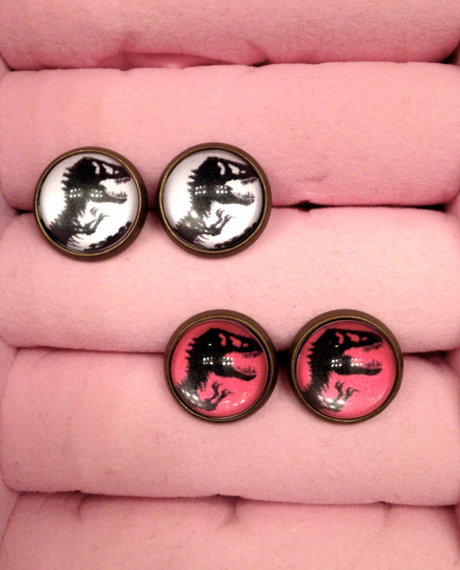 Handmade Jurassic Park Stud Earrings 12mm 1 Pair Etsy