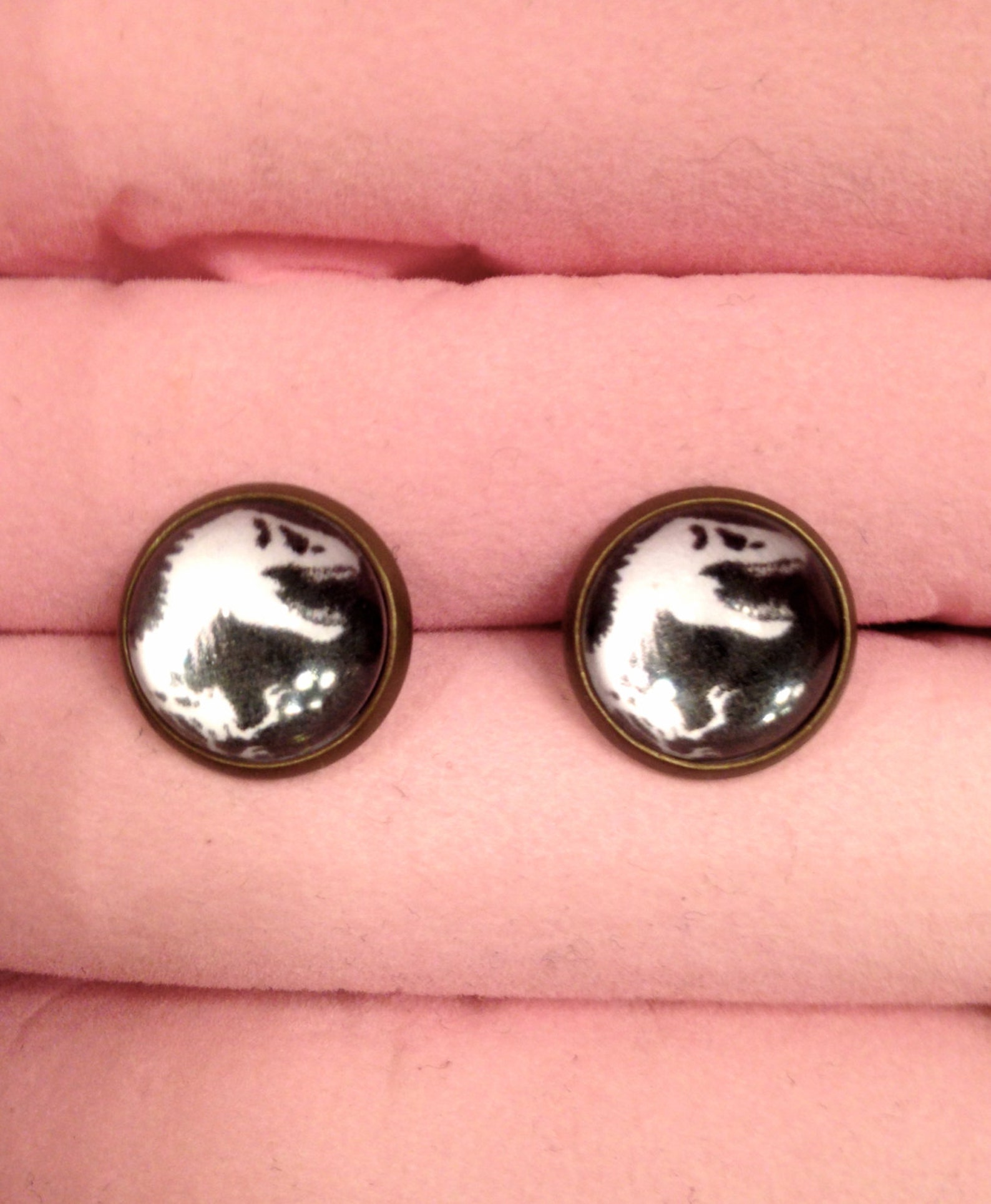 Handmade Jurassic Park Stud Earrings 12mm 1 Pair Etsy