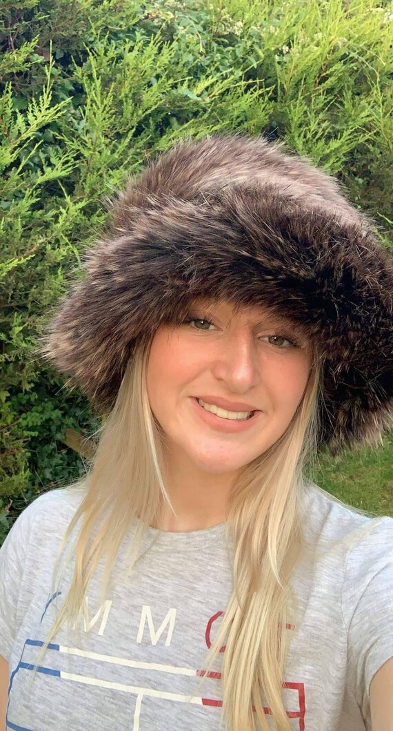 Brown Fleck Fuzzy Bucket Hat-festival 