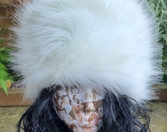 Fluffy Cream - Ivory- Luxury Faux Fur Hat -Polar Fleece Lining-Fur Hat-Fake Fur Hat-Winter Hat-Long Fur Hat-Cossack Hat-Cream Fur Hat