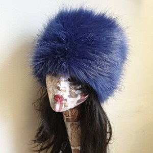 Women Navy  Warm Winter Hat Faux Fur Russian Cossack Style Amazon.com: AMTFBY Women main image 2