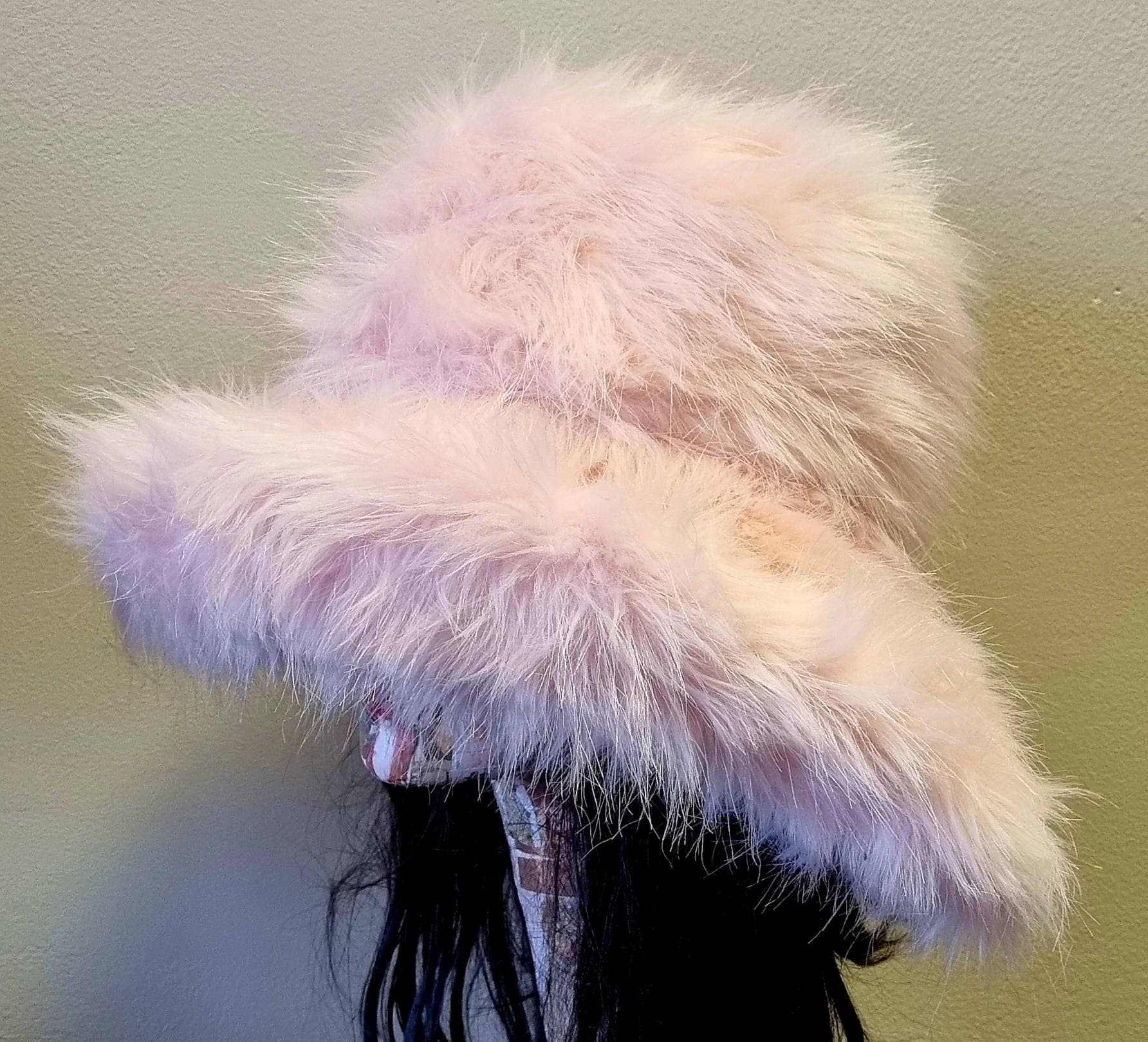 Faux Fur Bucket Hat - Sugarplum Pink