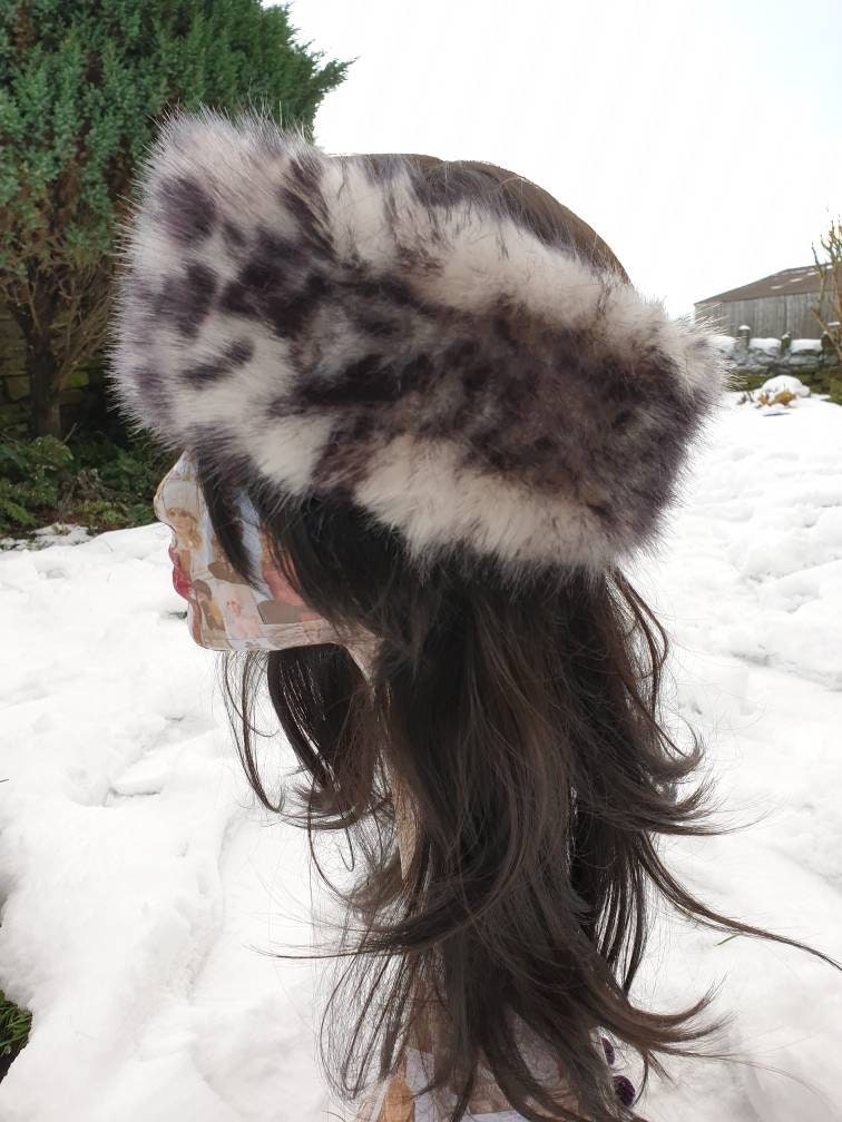 Luxury Faux Fox Fur Hat With Cosy Polar Fleece Lining-fake Fur 