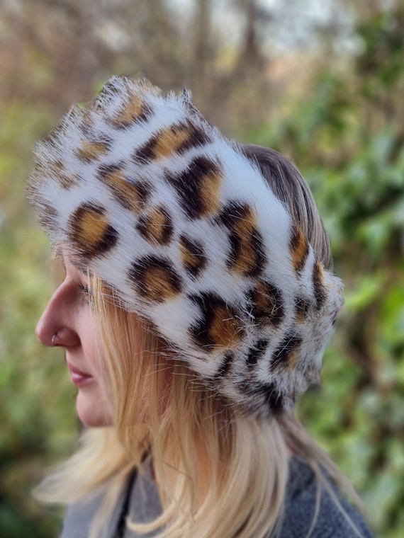 Animal Pattern Faux Fur Headband-neckwarmer-earwarmer-head  display picture 2