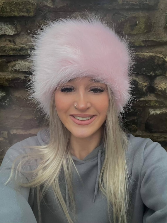 Luxurious Pink Fur Hat Pink Fox Fur Ushanka Hat | Arctic Fox Trapper Hat for Women  main image 4