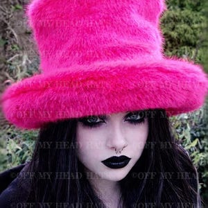 Oversized Hat In Shocking Pink- Tall Hat