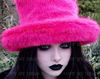 Oversized Hat In Shocking Pink- Tall Hat
